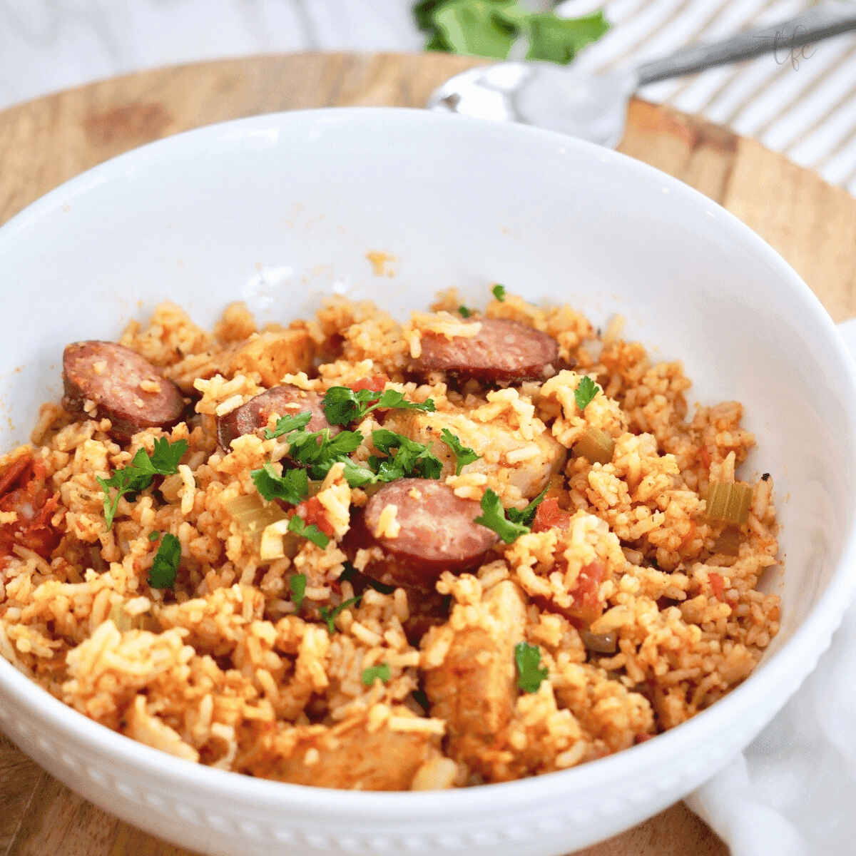 Instant Pot Jambalaya with Smoky Sausage, Chicken, and Fire-Roasted Tomatoes