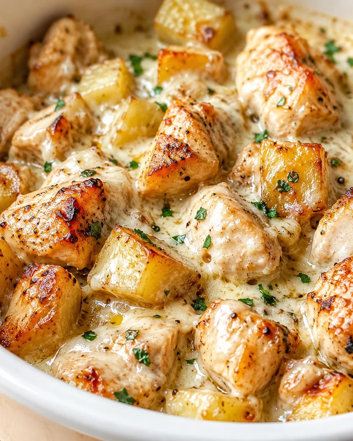 Garlic Parmesan Crockpot Chicken and Potatoes: Easy, Flavorful Weeknight Meal
