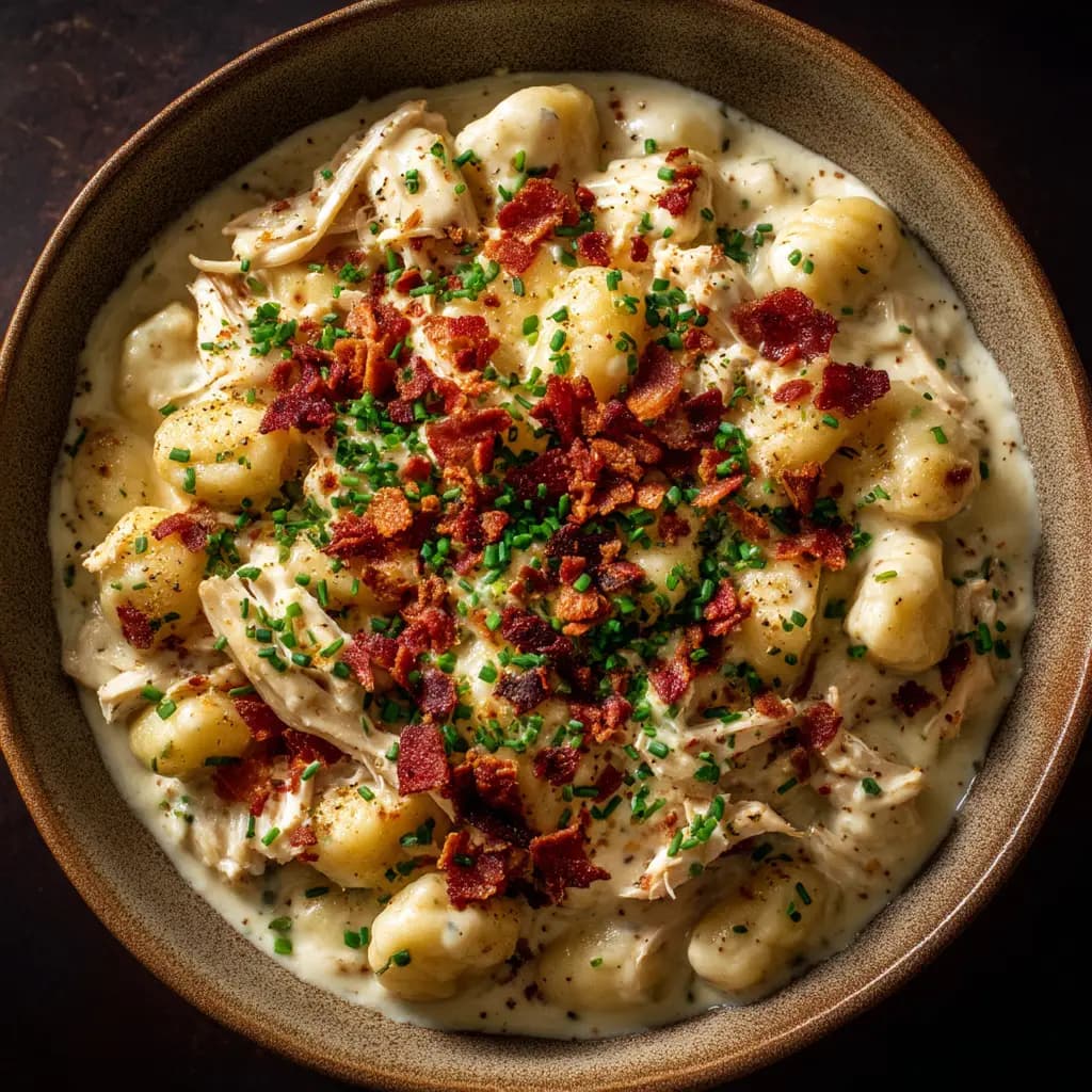 Crack Chicken Gnocchi with Bacon and Cheddar