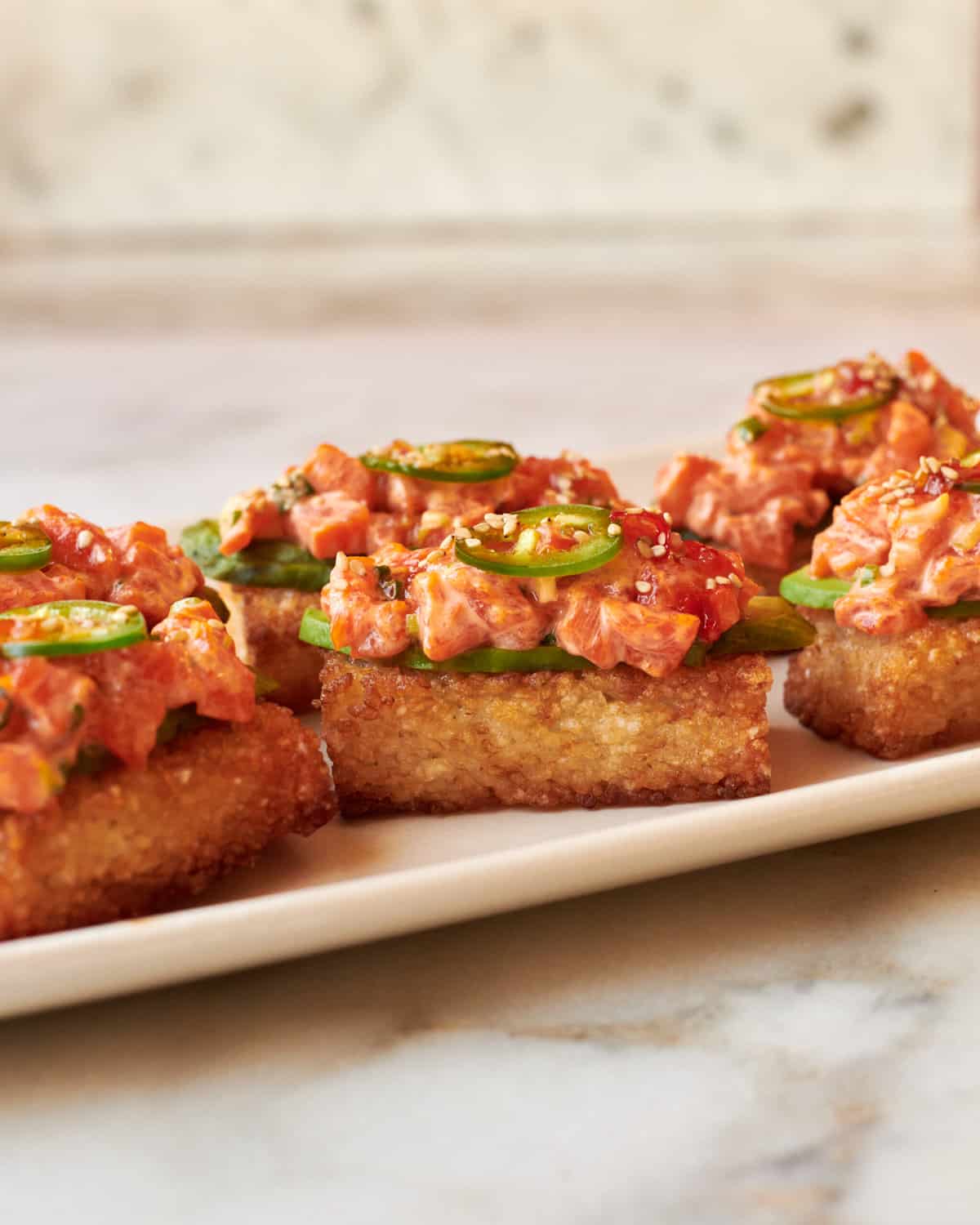 Crispy Rice with Spicy Salmon and Creamy Avocado