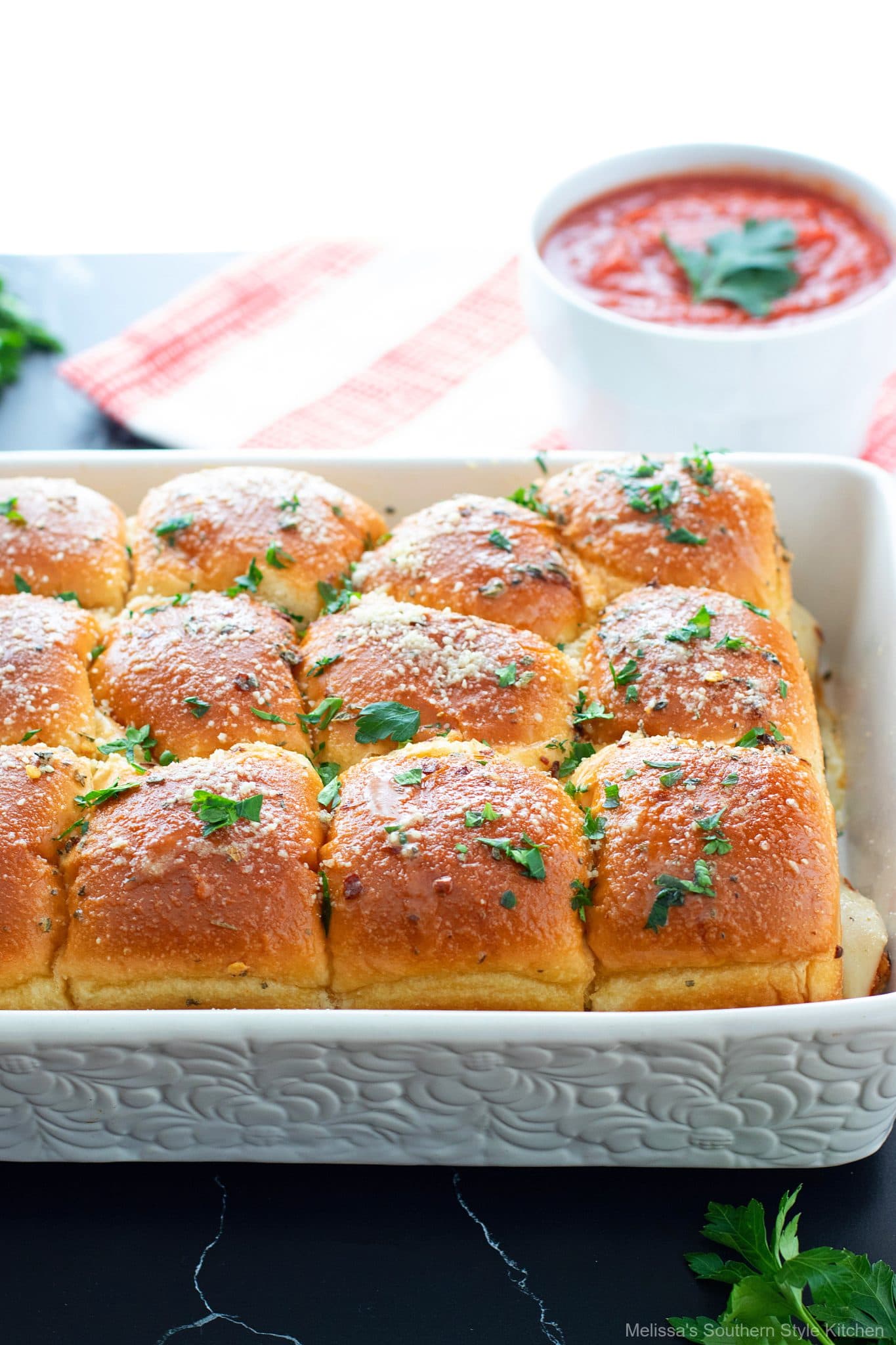 Chicken Parmesan Sliders with Gooey Mozzarella and Garlic Butter