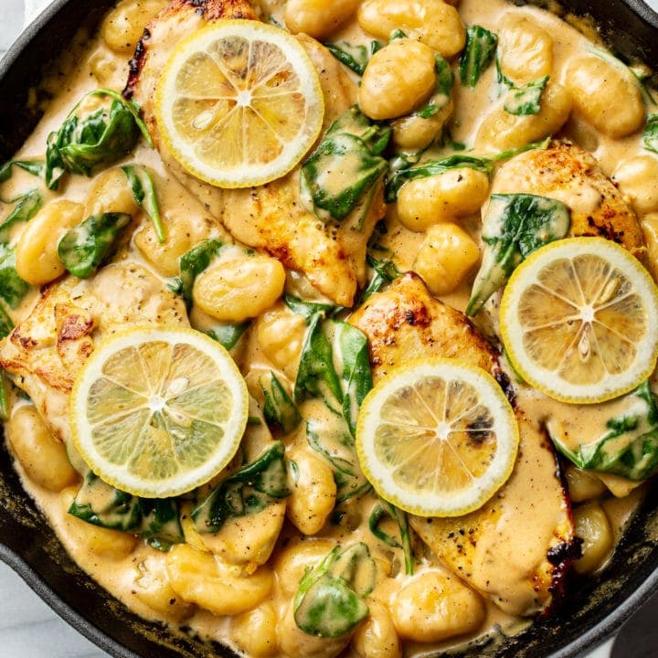 Lemon Chicken Gnocchi with Creamy Parmesan Sauce