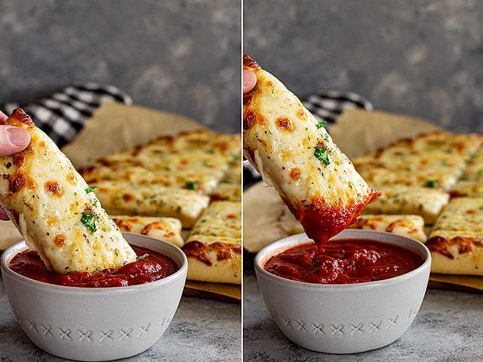 Cheese Breadsticks with Garlic Butter and Mozzarella