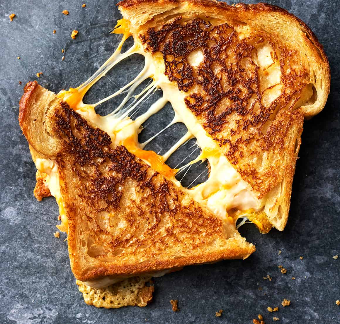 Grilled Cheese Sandwich with Cheddar and Gruyère