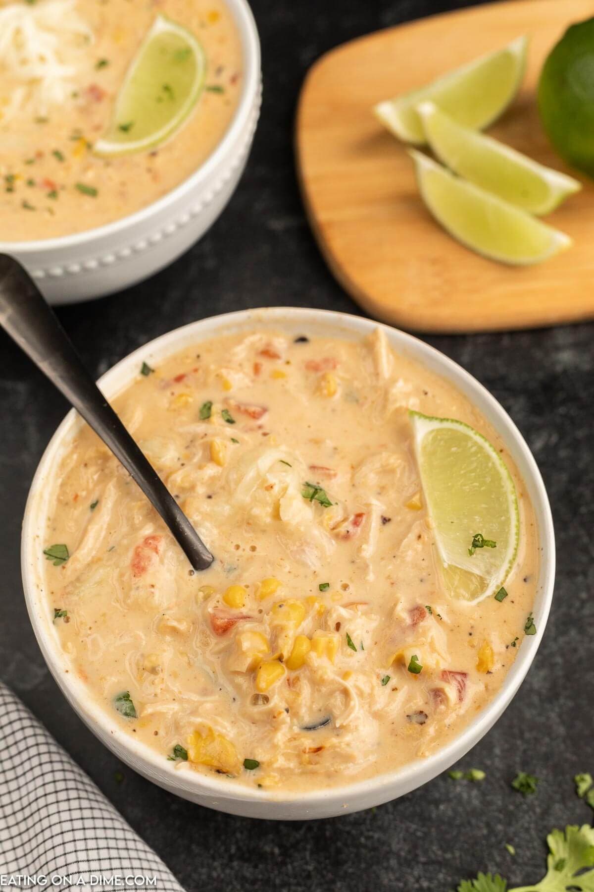 Slow Cooker Mexican Chicken Corn Chowder With Creamy Corn