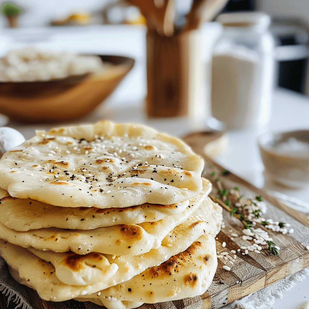 Cottage Cheese Flatbread with Soft Centers and Golden Toasted Spots
