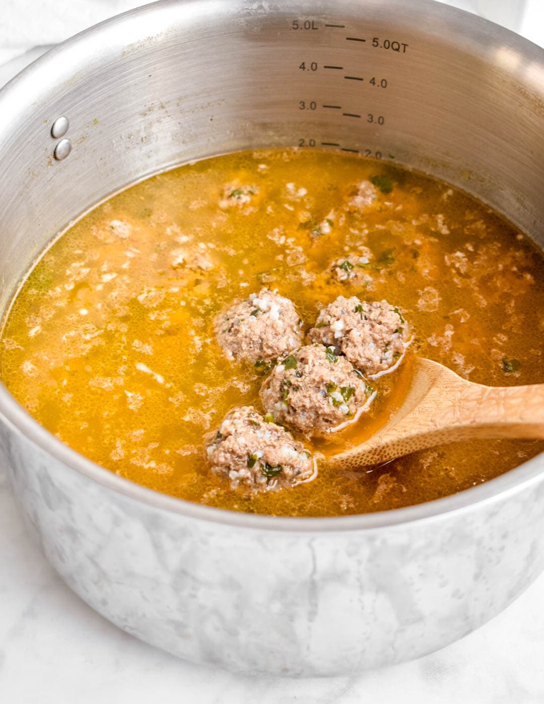Greek Youvarlakia Avgolemono: Lemon Egg Meatball Soup