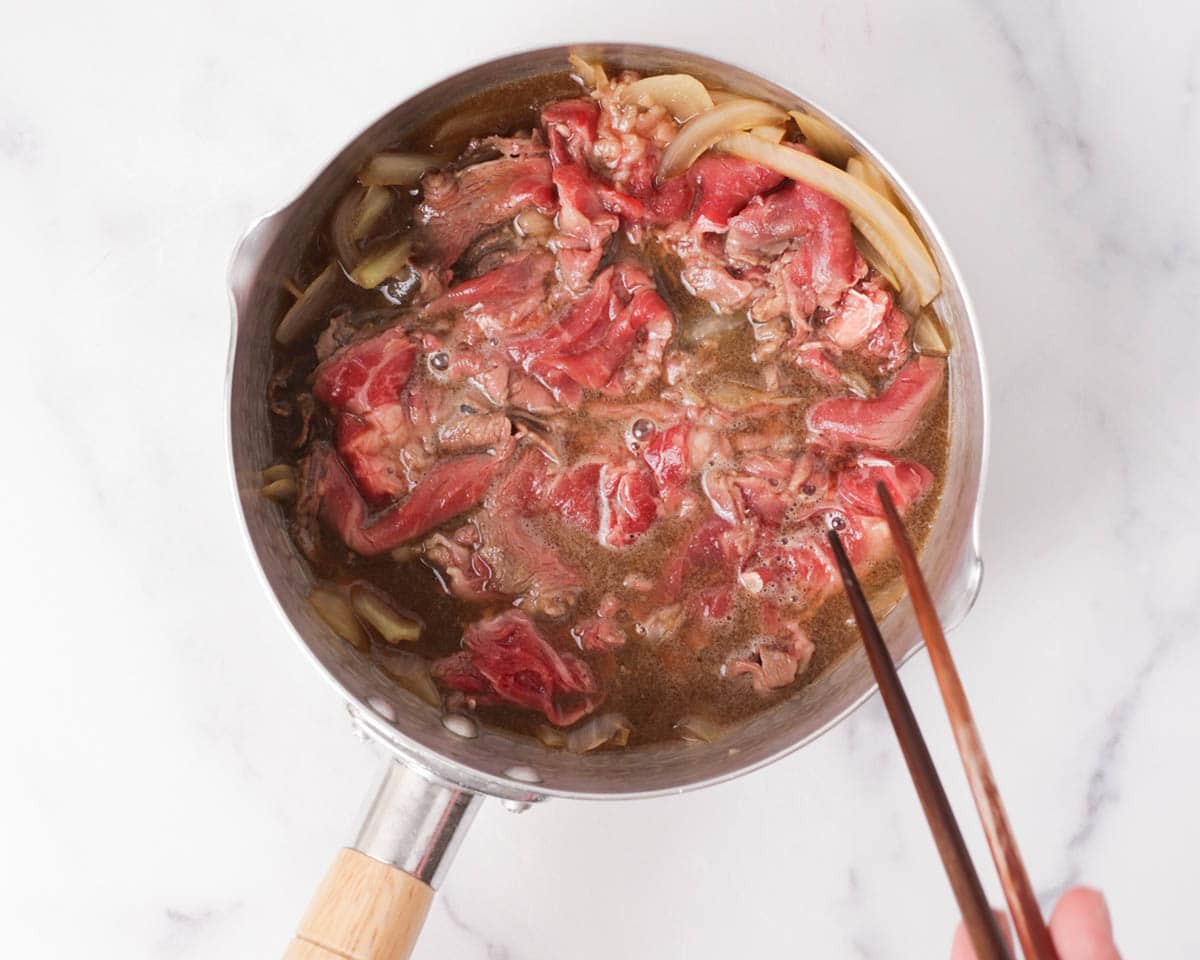 Gyudon: Japanese Beef Bowl with Sweet-Savory Onion Sauce