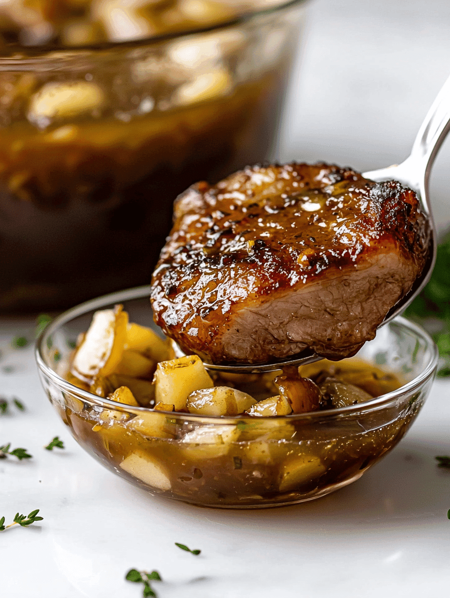 Crockpot Apple Cider Pork Roast with Warm Cinnamon and Nutmeg