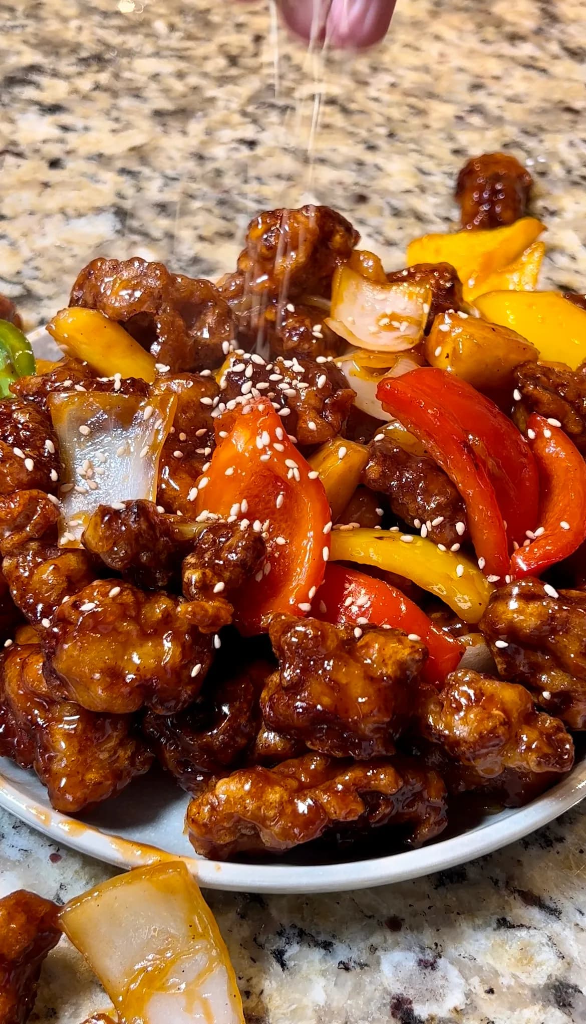 Sweet and Sour Pork with Crispy Batter and Tangy Red Sauce