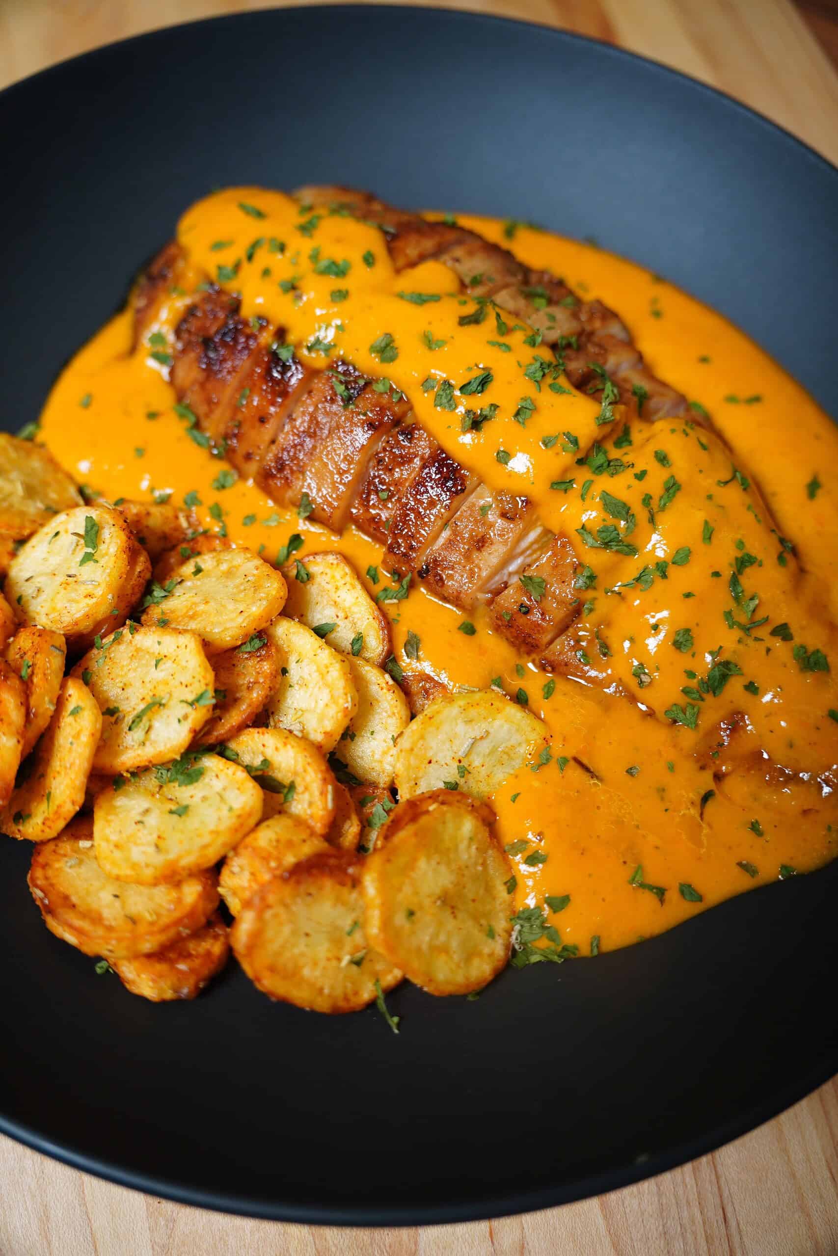 Creamy Tomato Chicken Breast with Roasted Cherry Tomato Sauce