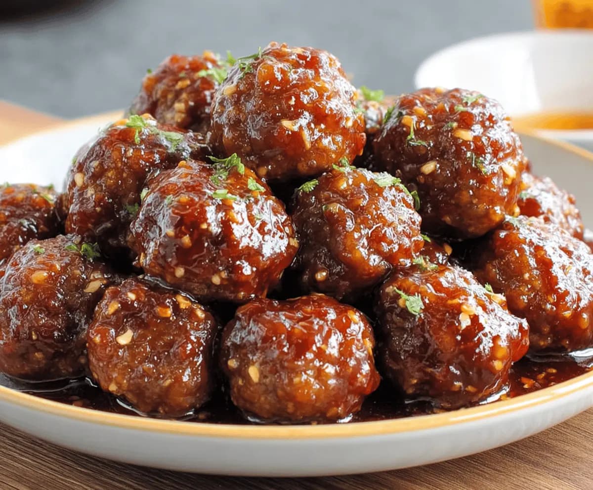 Honey Garlic Meatballs: Sticky Sweet and Savory Bites