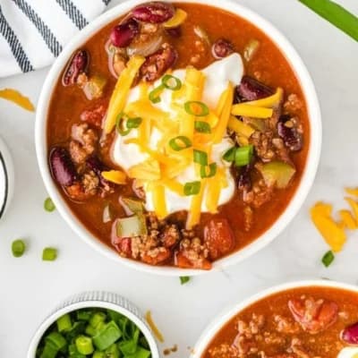 Homemade Chili with Smoky Spices and Tender Kidney Beans