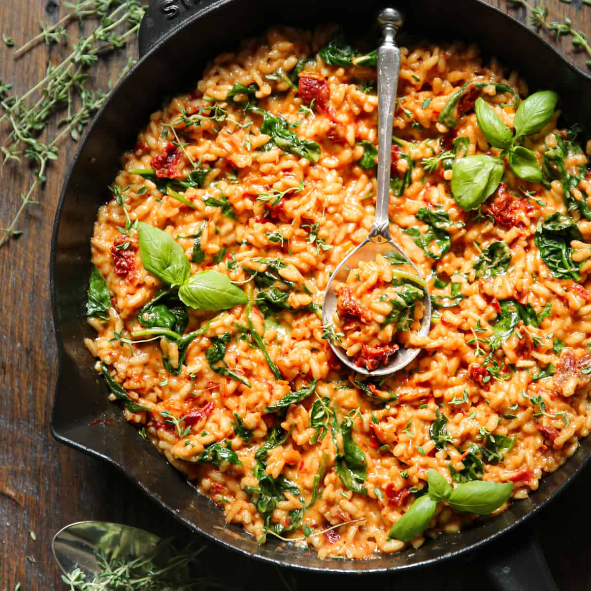 Sun-Dried Tomato Risotto with Creamy Arborio Rice and Parmesan