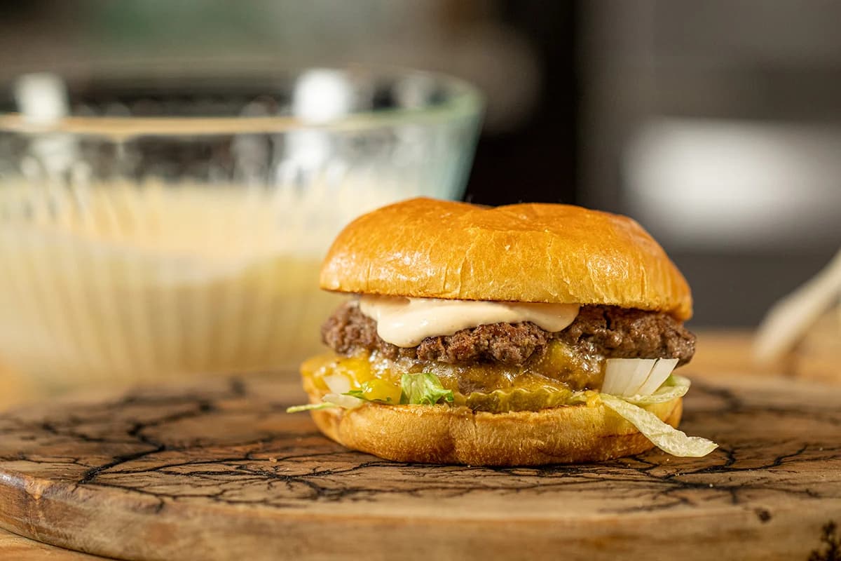 Smash Burgers with Caramelized Beef and Tangy Burger Sauce