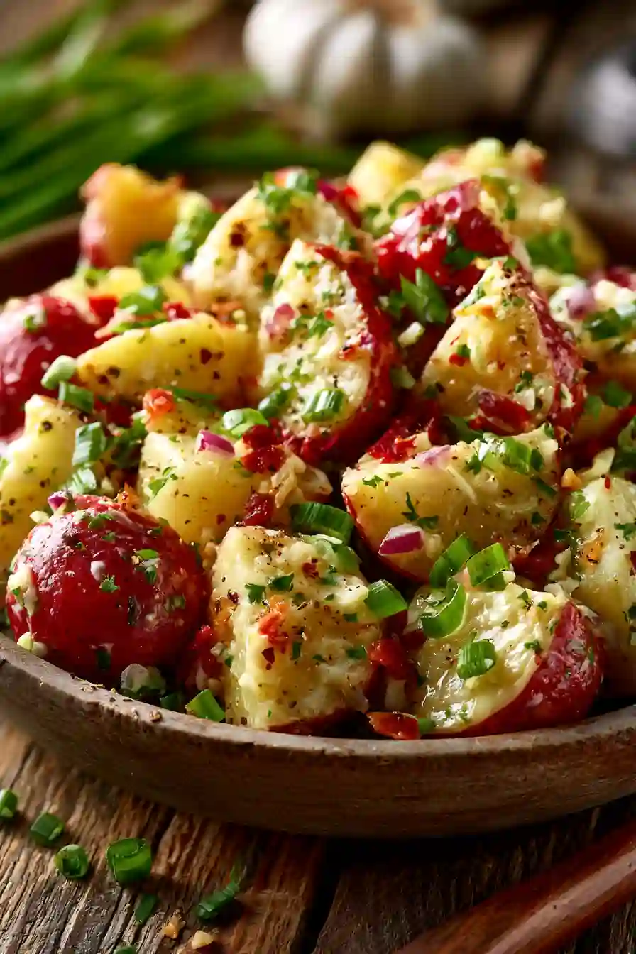 Roasted Garlic Red-Skin Potato Salad: Perfect Make-Ahead Picnic Side