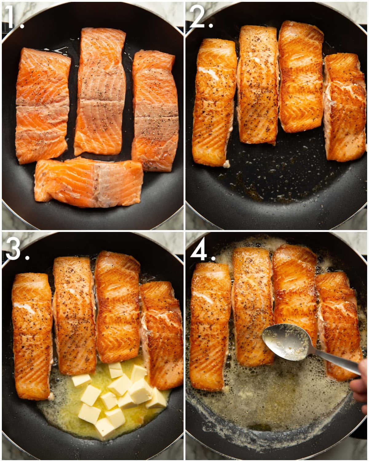 Hot Honey Butter Salmon with Sticky Garlic Soy Glaze