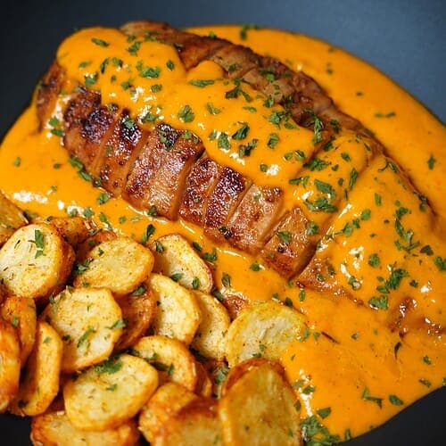 Creamy Tomato Chicken Breast with Roasted Cherry Tomato Sauce