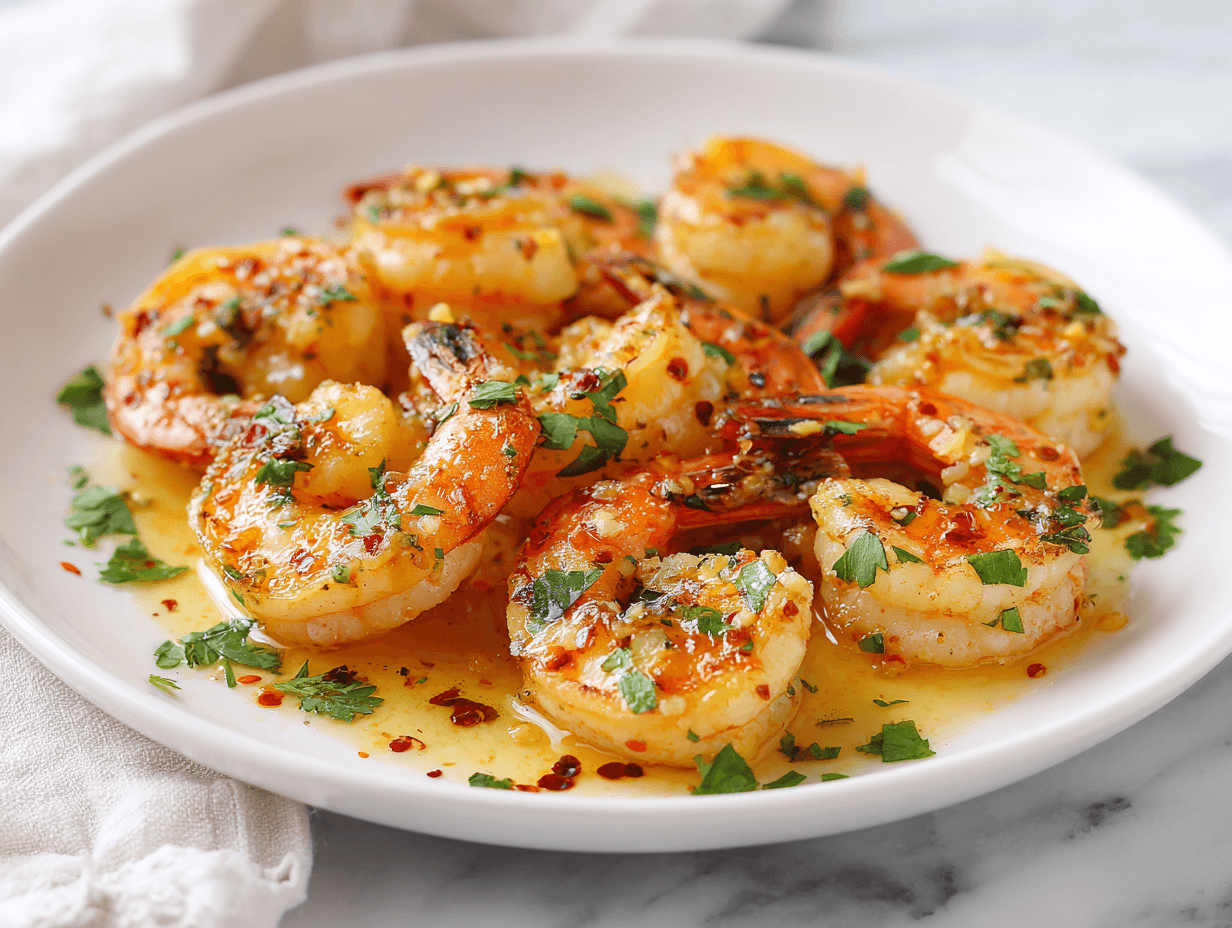 Spicy Lemon Garlic Shrimp with Buttery Citrus Sauce