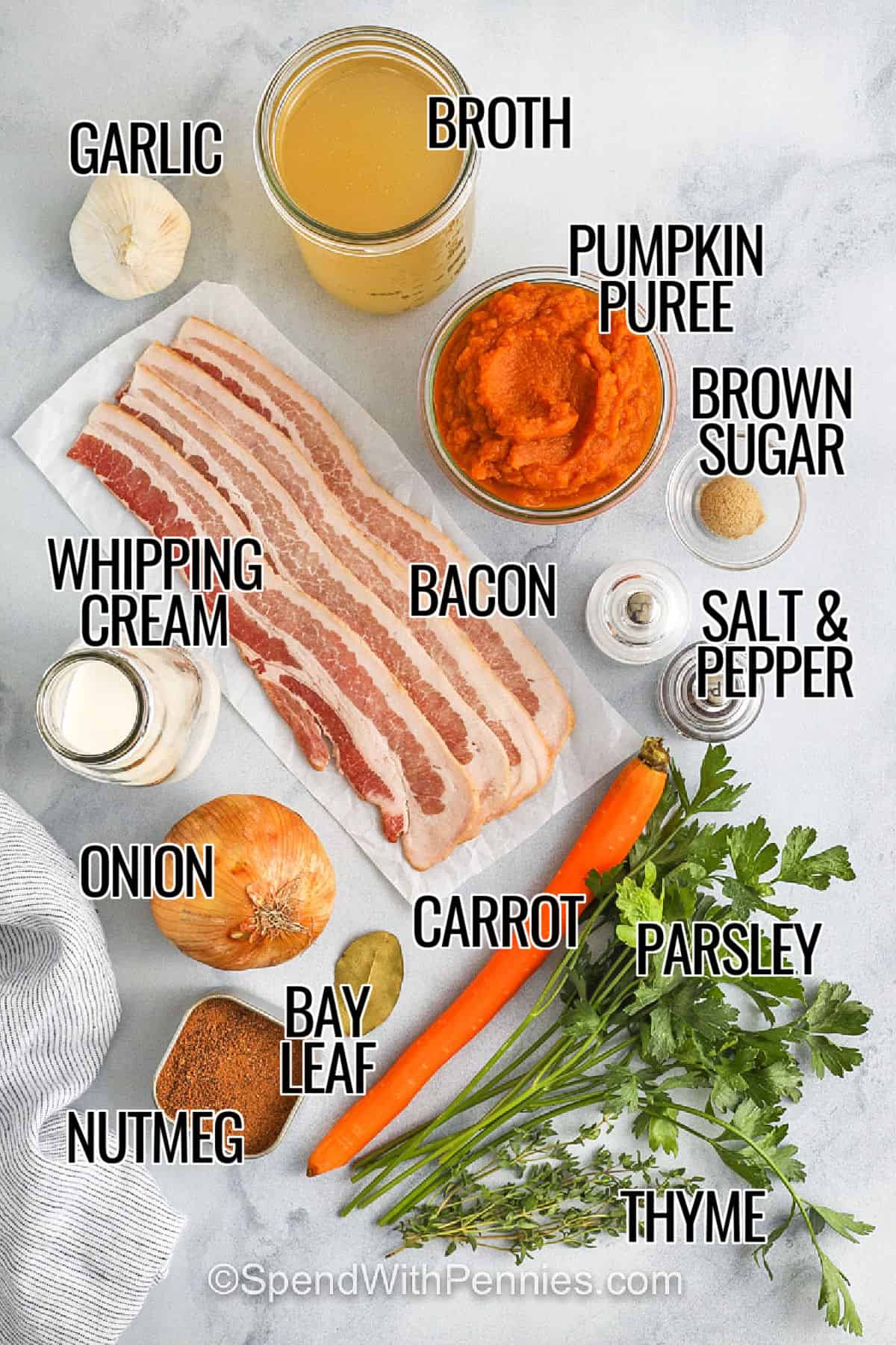 Creamy Pumpkin Soup With Smoky Bacon and Crunchy Croutons