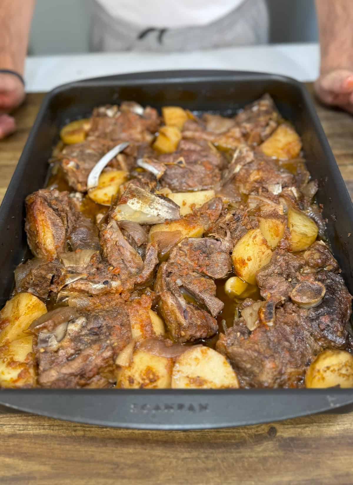 Cypriot Lamb Tava With Tender Potatoes and Warm Tomato Spices