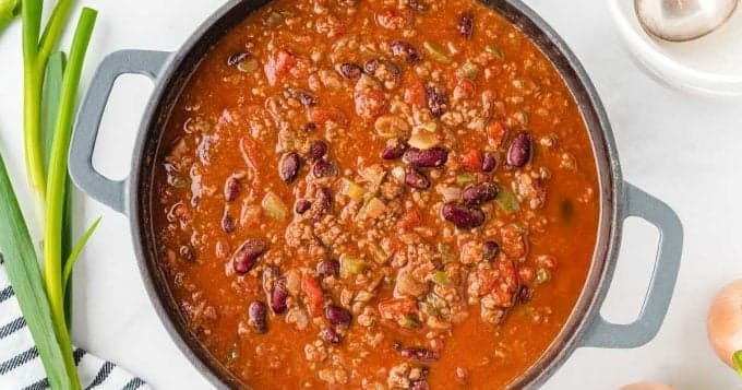 Homemade Chili with Smoky Spices and Tender Kidney Beans
