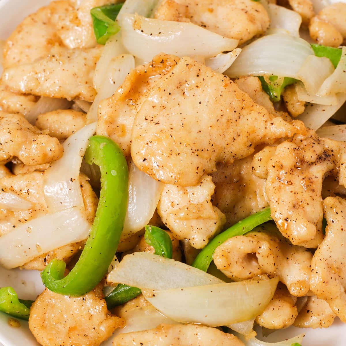 Black Pepper Chicken with Tender Chicken Breast and Crisp Bell Peppers
