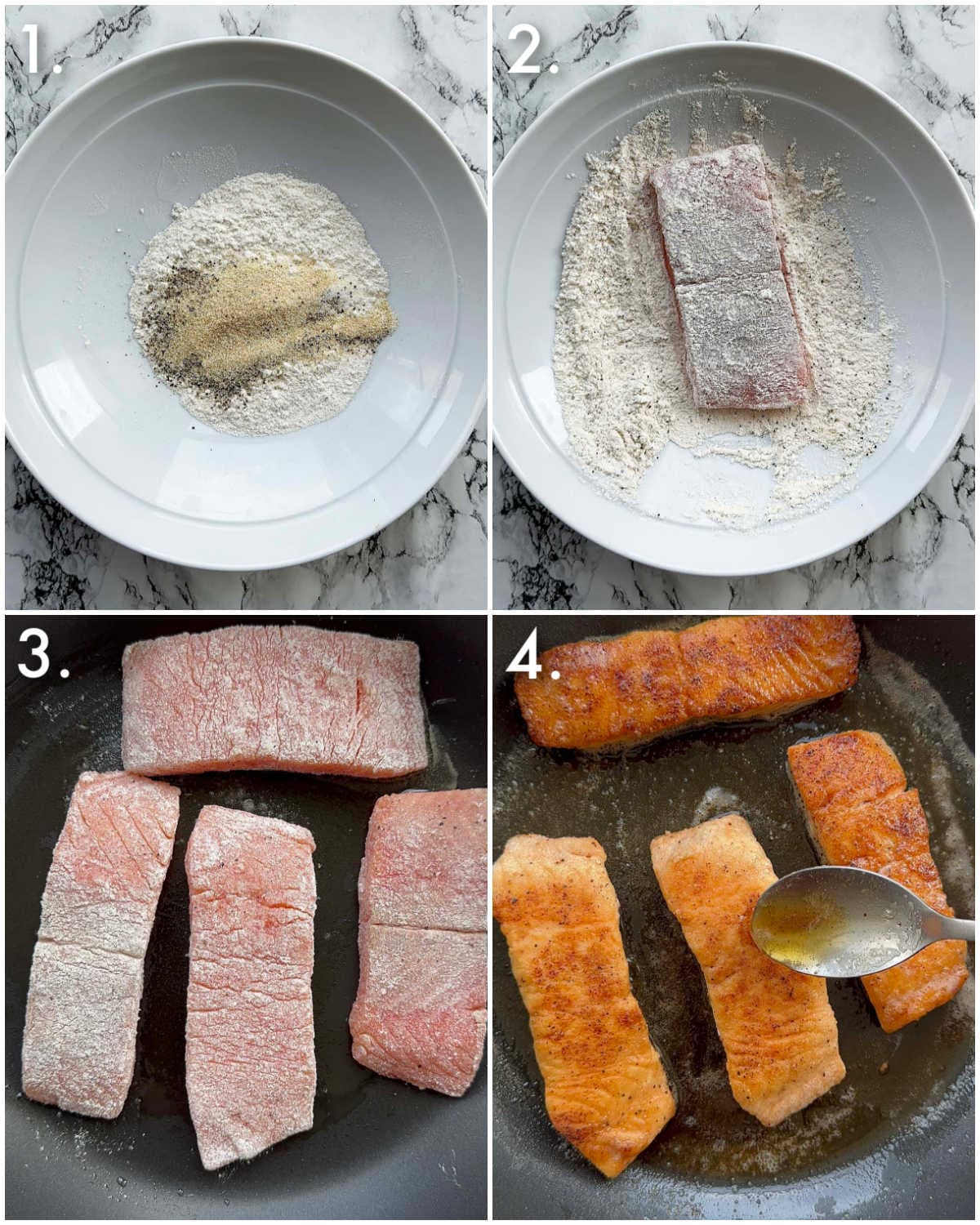 Garlic Butter Salmon with Golden Crust and Fresh Lemon