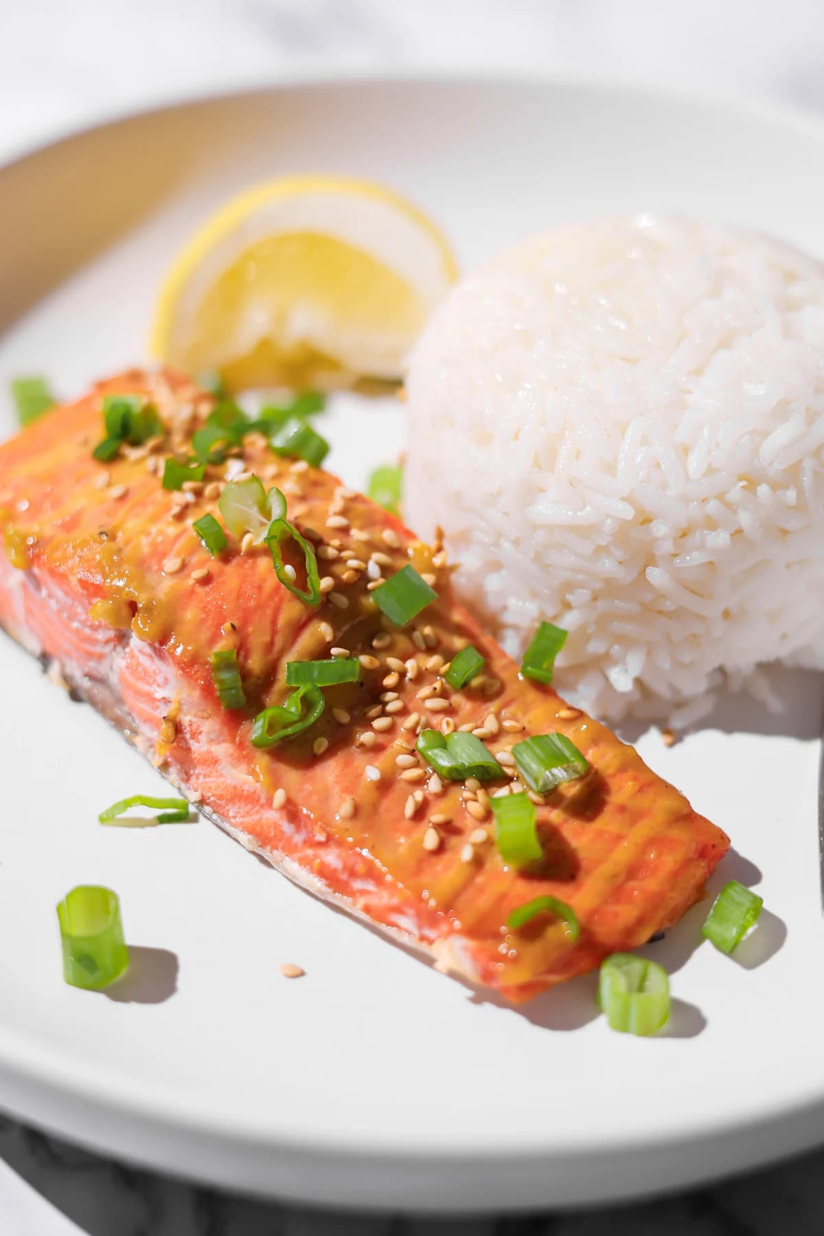 Oven Baked Maple Dijon Salmon with Smoky Garlic Coating