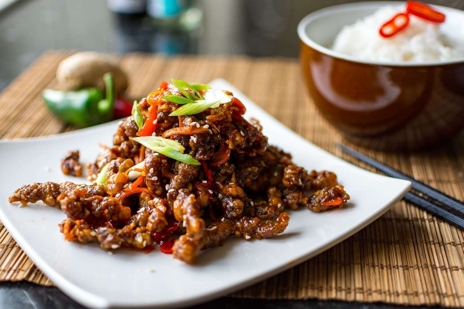 Crispy Chilli Beef With Sticky Sweet-Spicy Sauce