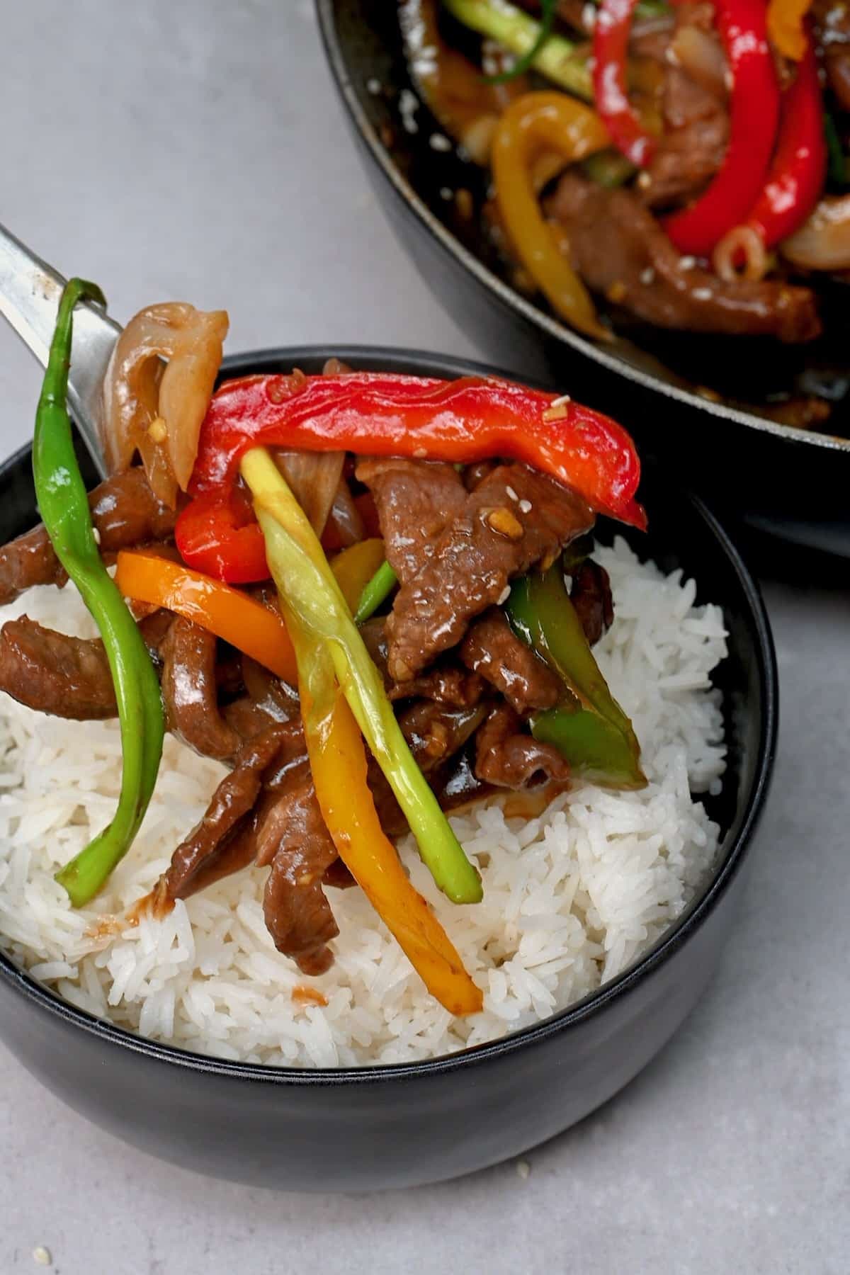 Beef Stir Fry with Glossy Tangy Savory Sauce
