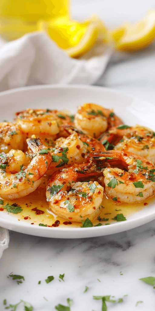 Spicy Lemon Garlic Shrimp with Buttery Citrus Sauce