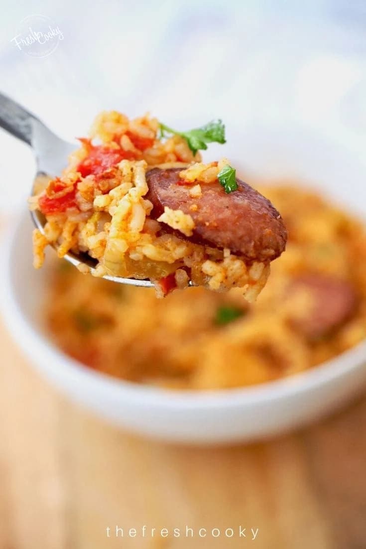 Instant Pot Jambalaya with Smoky Sausage, Chicken, and Fire-Roasted Tomatoes