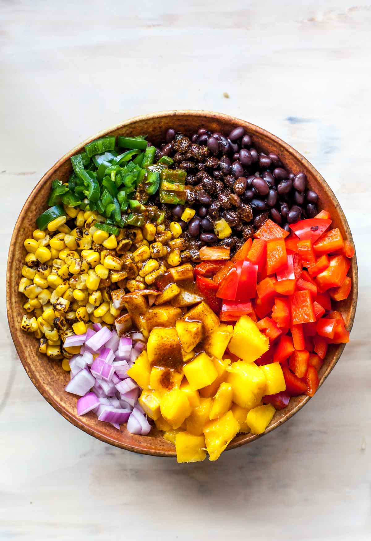 Fiesta Mango Quinoa Salad with Black Beans and Chili-Lime Dressing