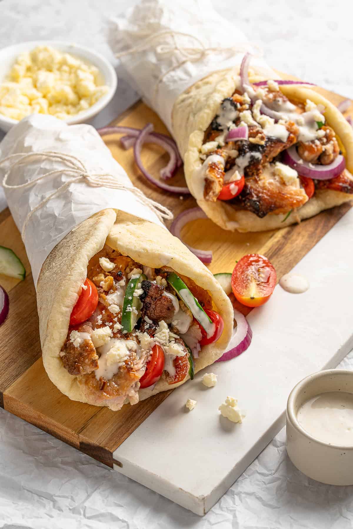 Easy Chicken Gyros with Lemon, Garlic, and Crisp Edges