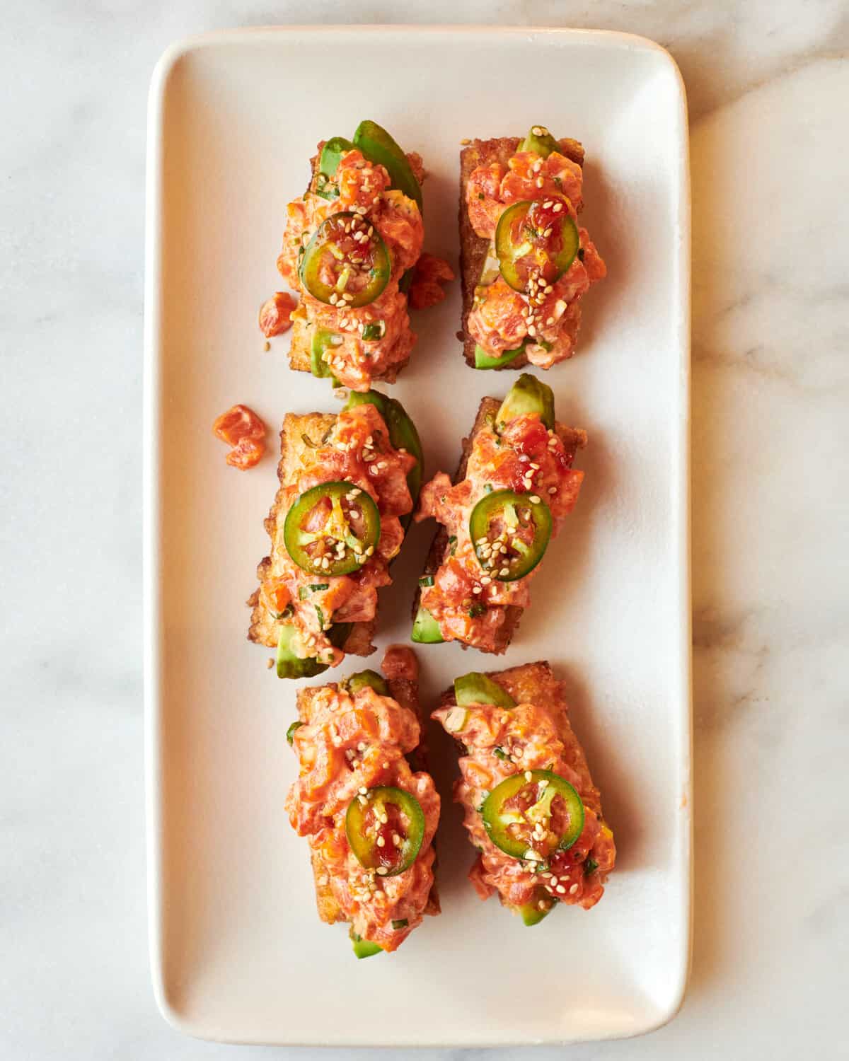 Crispy Rice with Spicy Salmon and Creamy Avocado