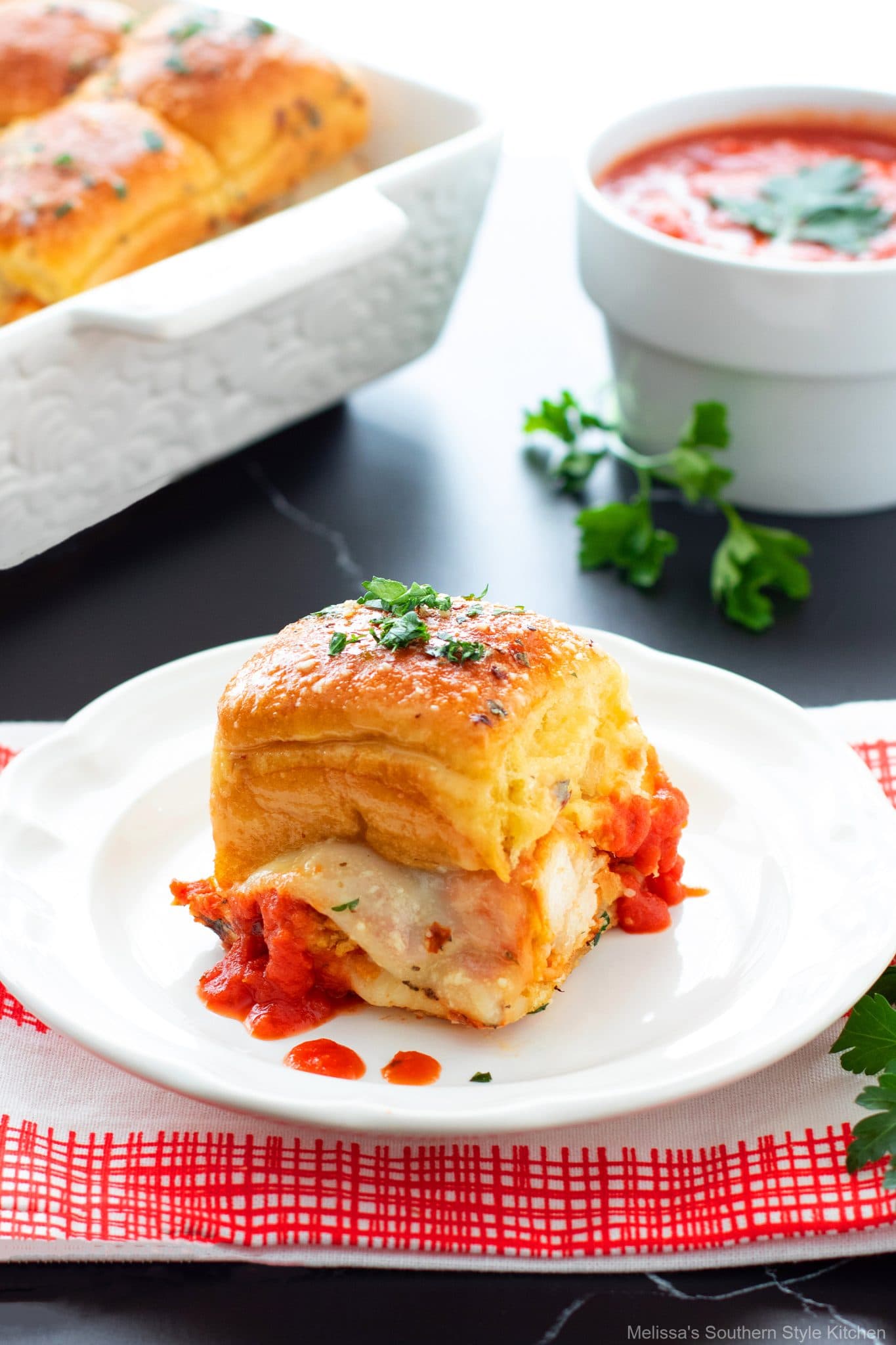 Chicken Parmesan Sliders with Gooey Mozzarella and Garlic Butter