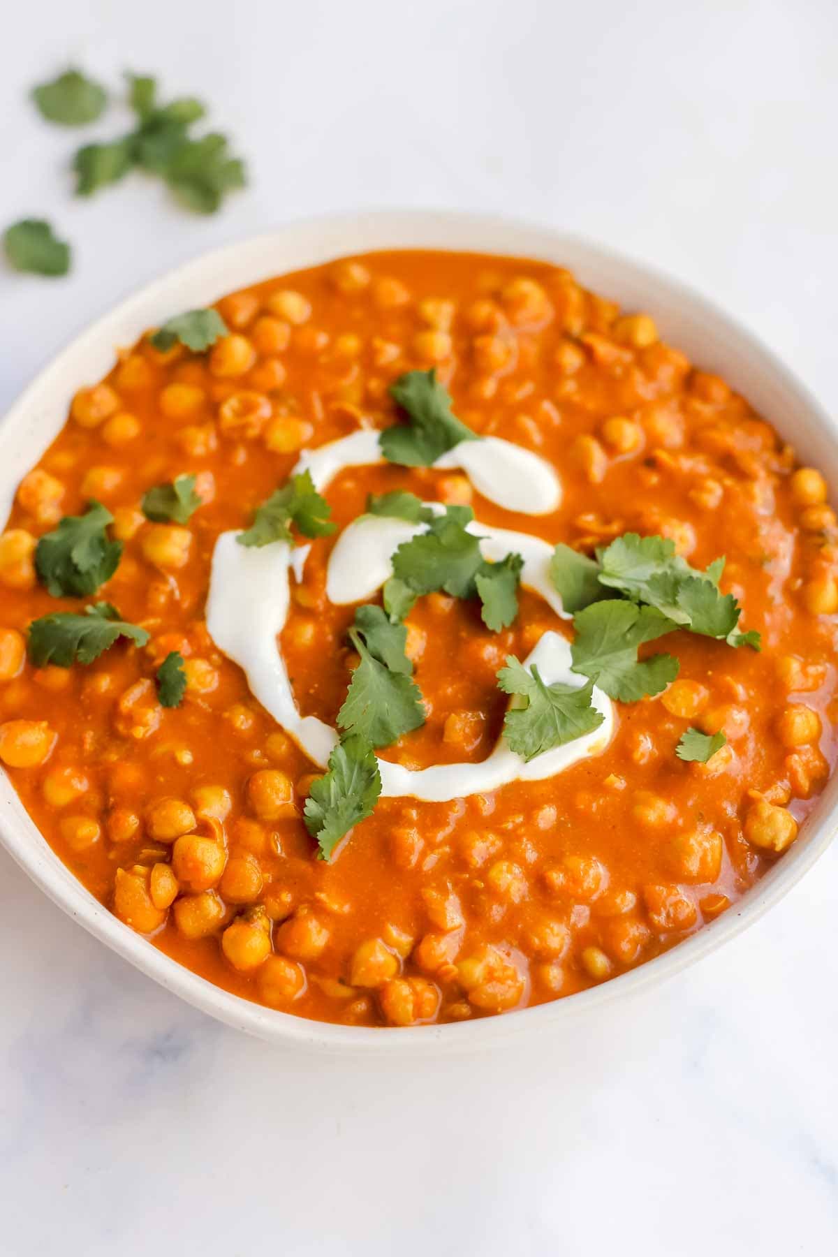 Vegan Chickpea Curry With Creamy Coconut Tomato Sauce