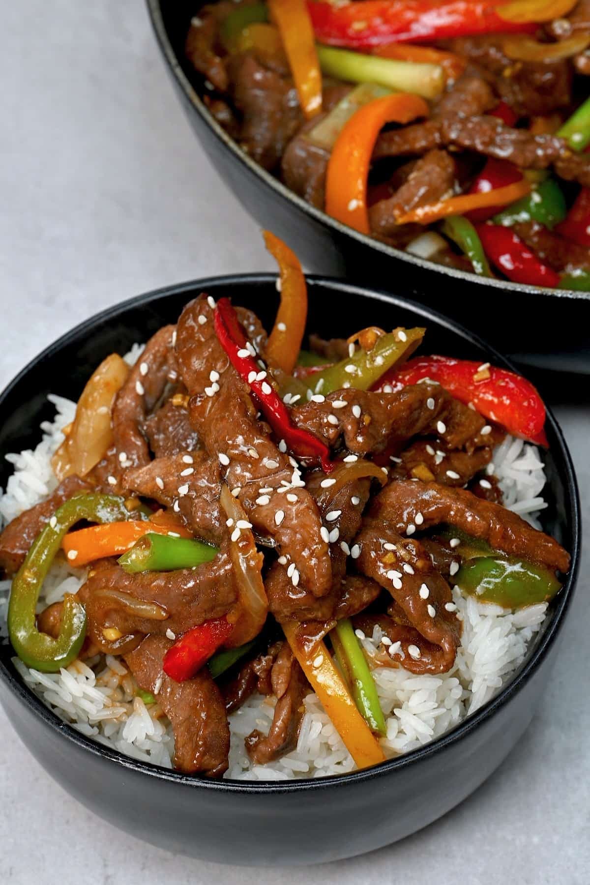 Beef Stir Fry with Glossy Tangy Savory Sauce