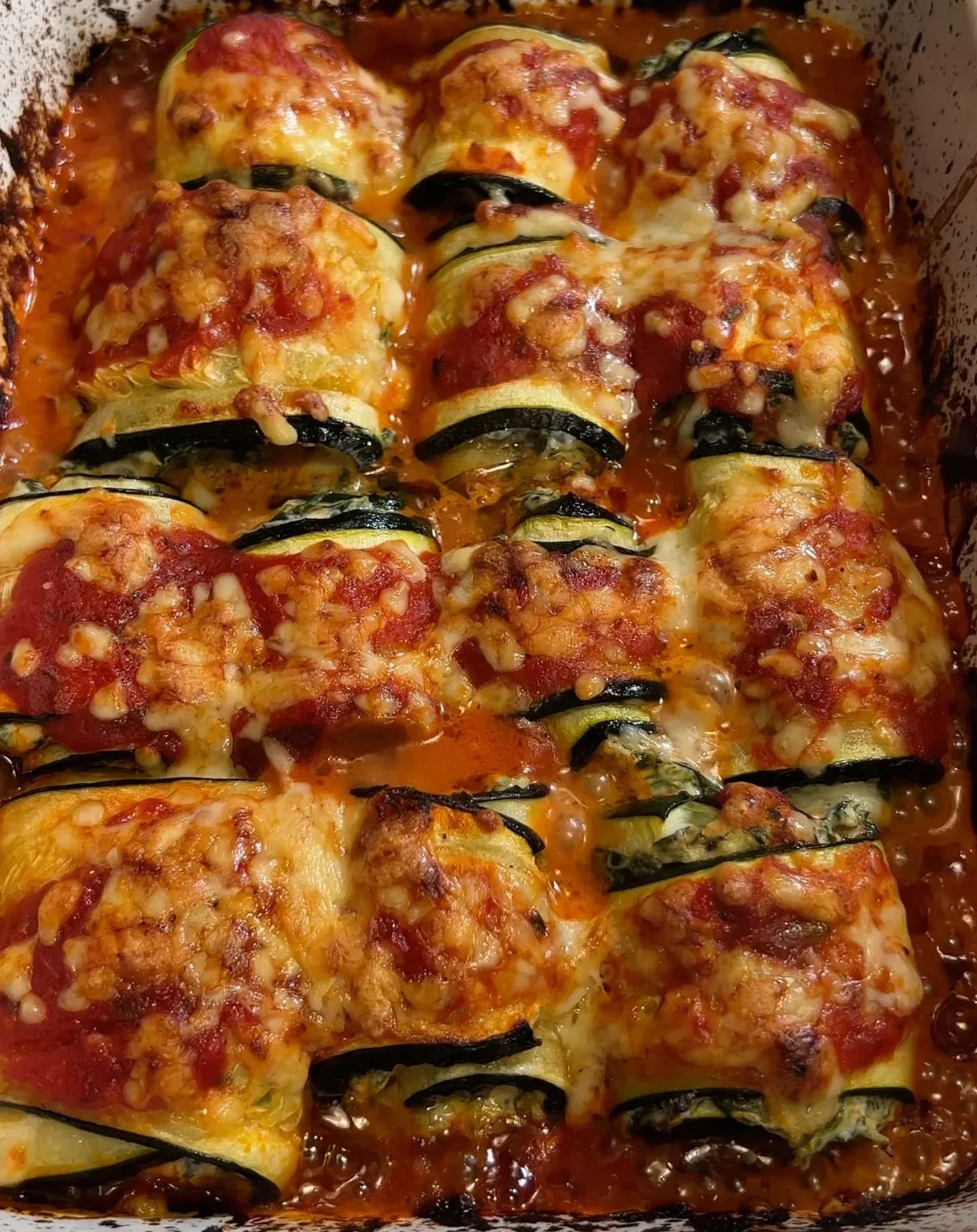 Vegan Zucchini Rollatini with Spinach Ricotta and Marinara
