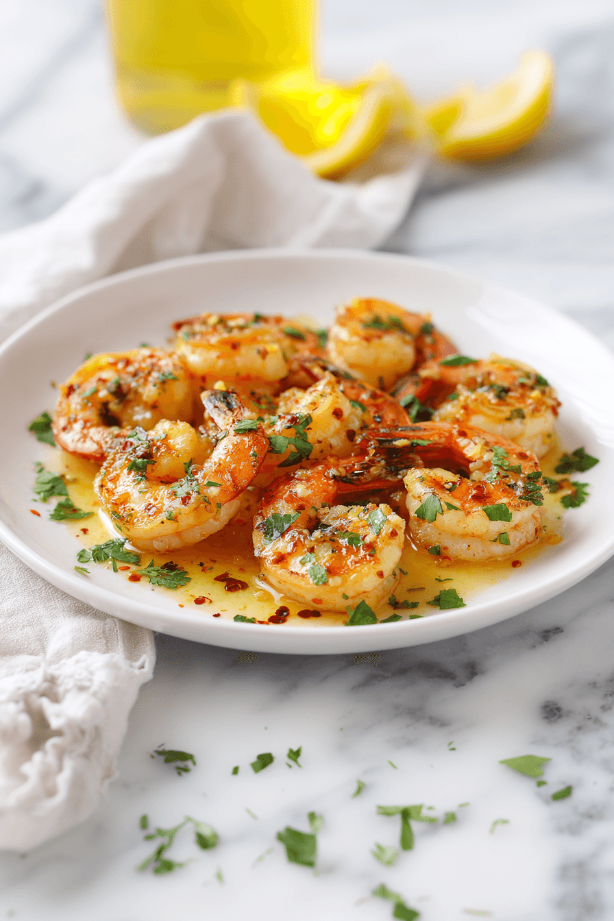 Spicy Lemon Garlic Shrimp with Buttery Citrus Sauce