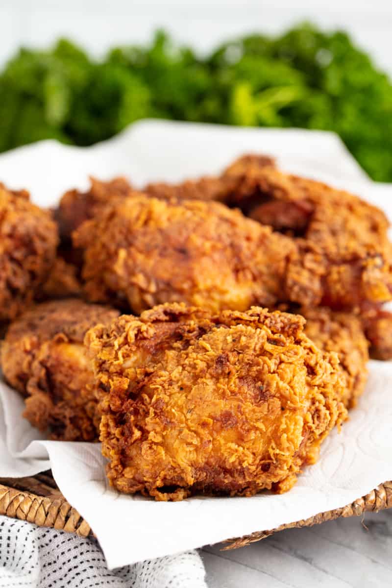 Crispy Fried Chicken with Buttermilk Brine and Cornstarch Crust