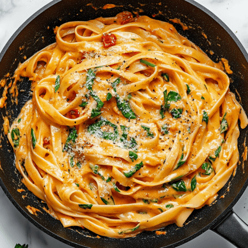 Vegan Sun-Dried Tomato Fettuccine with Creamy Coconut Sauce