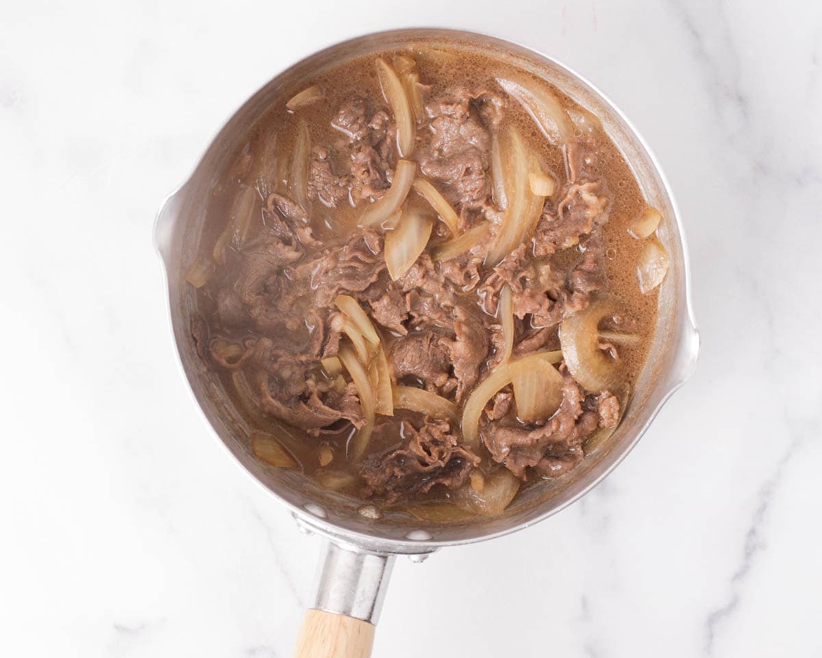 Gyudon: Japanese Beef Bowl with Sweet-Savory Onion Sauce