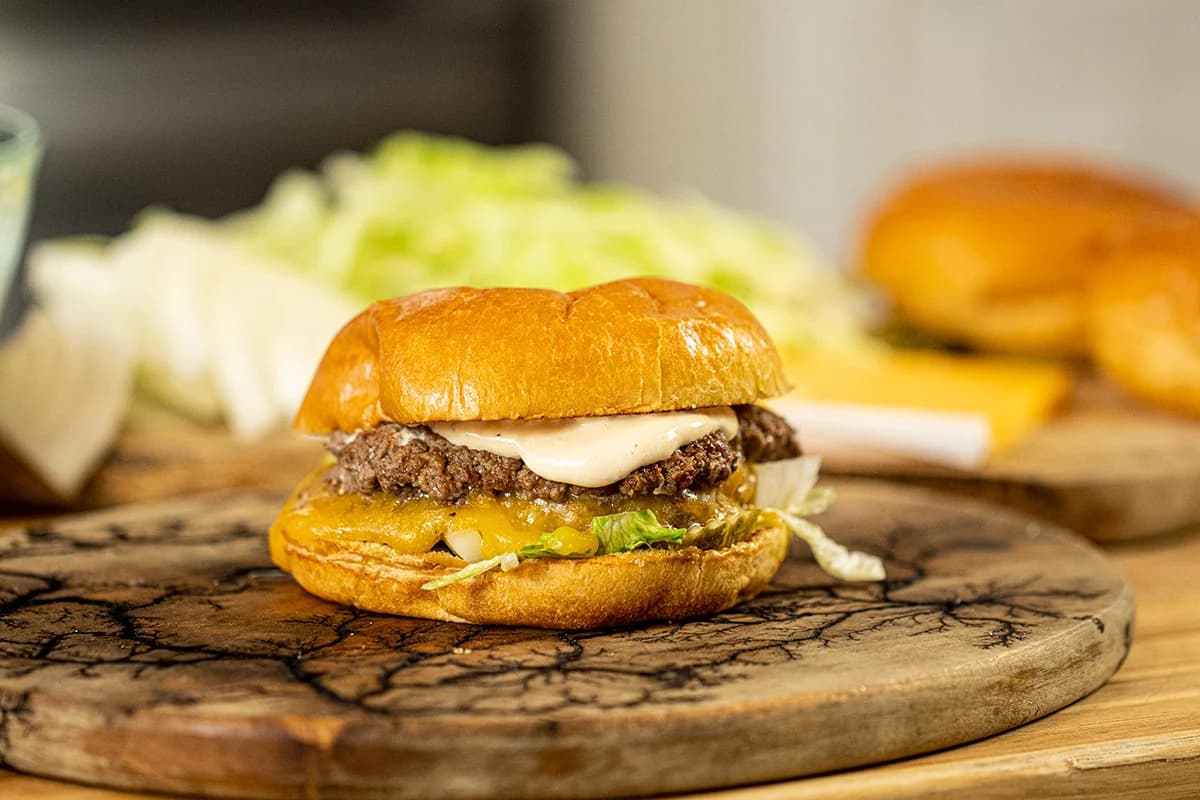 Smash Burgers with Caramelized Beef and Tangy Burger Sauce