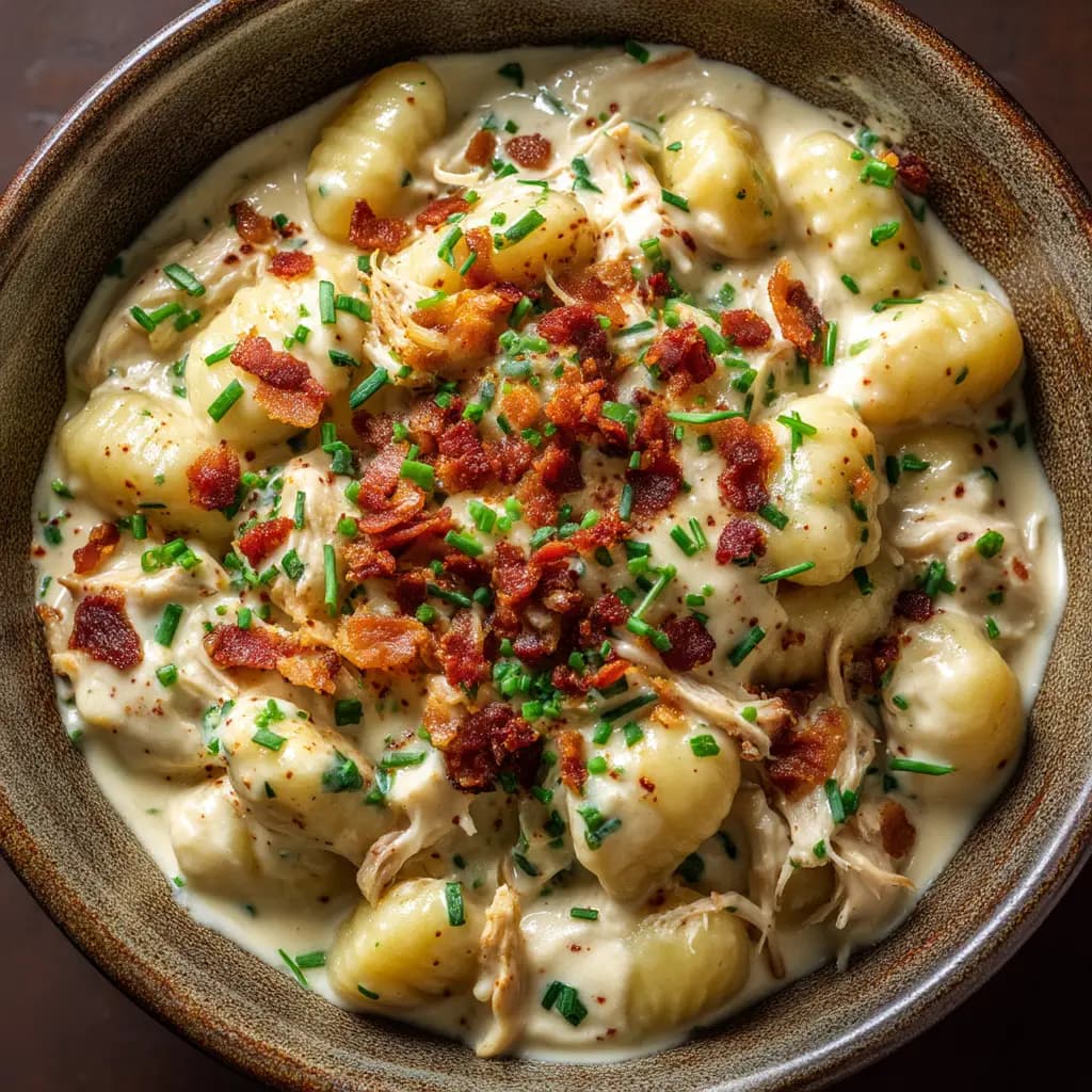 Crack Chicken Gnocchi with Bacon and Cheddar