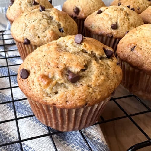 Chocolate Chip Banana Muffins: Soft, Sweet Breakfast Treats