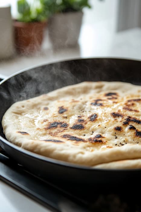 Cottage Cheese Flatbread with Soft Centers and Golden Toasted Spots